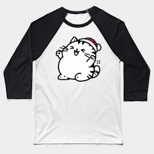 Cute Santa's Cat Baseball T-Shirt